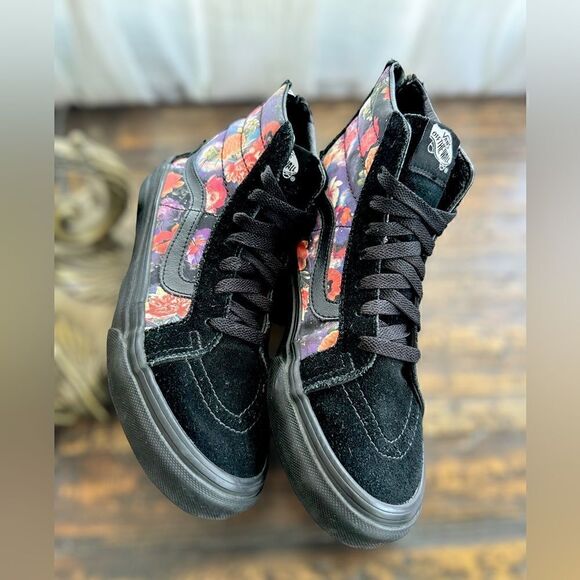 VANS Sk8-Hi Zip Galaxy Floral Black Sneakers Shoes Size 5.5 Men 7.0 Women - Picture 7 of 16
